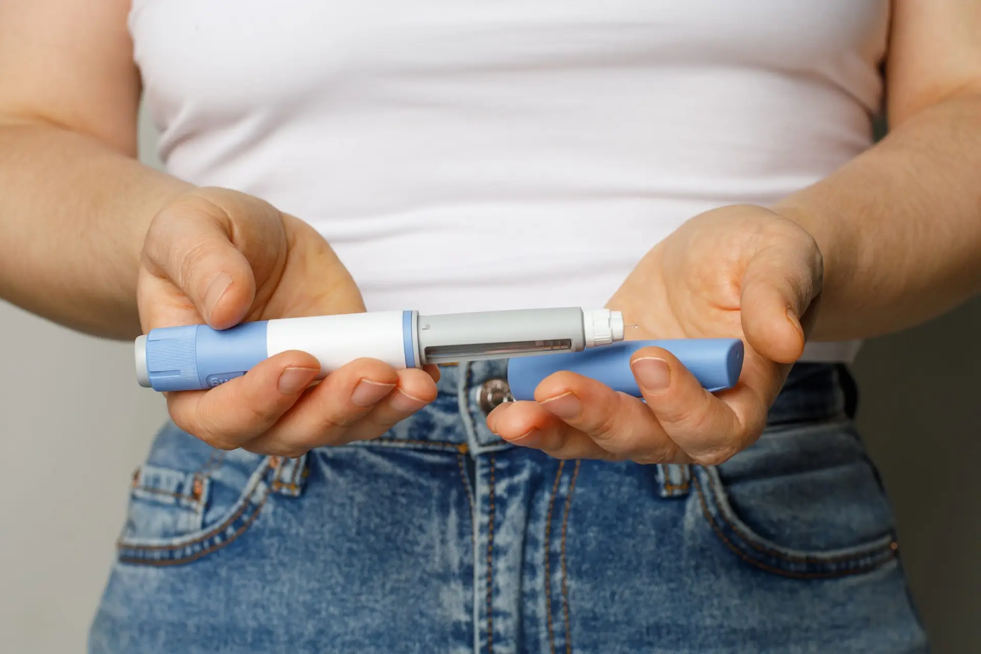 Diabetes,Blue,Insulin,Or,Semaglutide,Injection,Pen,Closeup